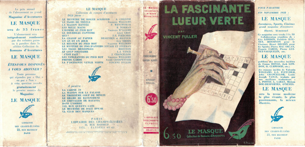 Jaquette intégrale de La Fascinante lueur verte, de Vincent Fuller