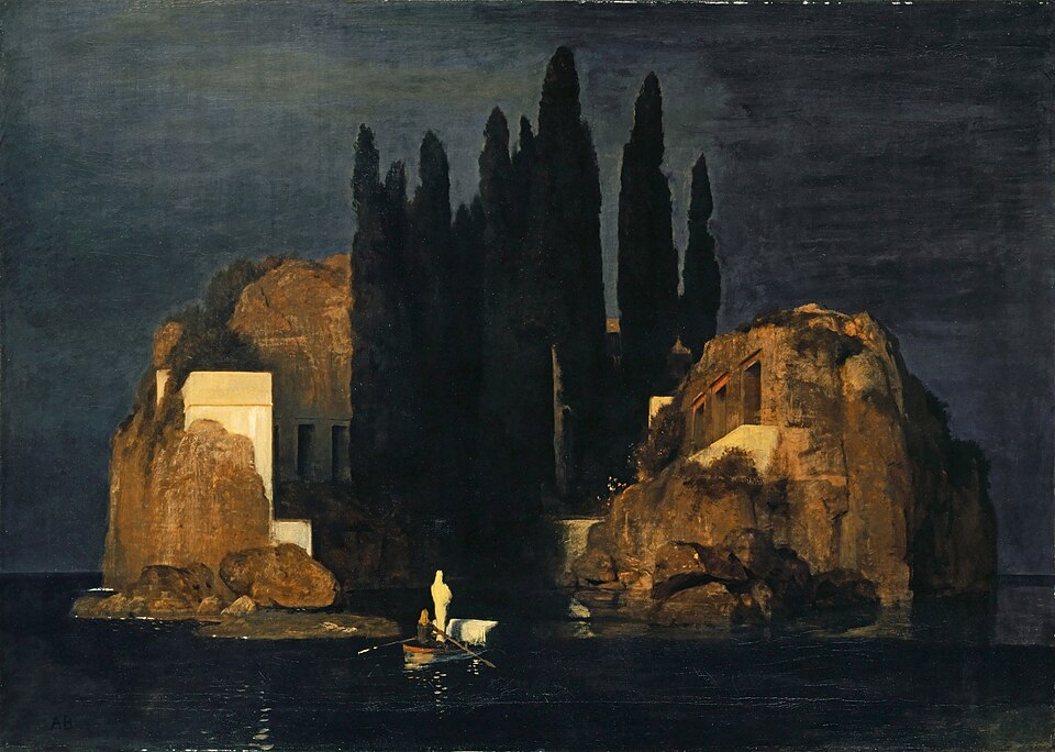 L’Île des Morts (Die Toteninsel) d'Arnold Böcklin (1880 - Kunstmuseum de Bâle)