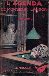 Couverture de L'Agenda de Monsieur Lanson, de R. A. J. Walling