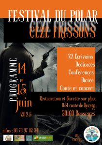 Affiche du Festival du polar Cèze Frissons 2025