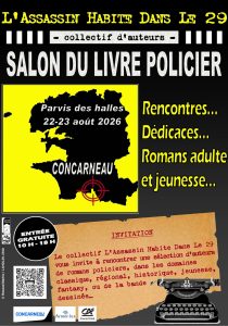 Affiche du Salon du livre policier de Concarneau 2026