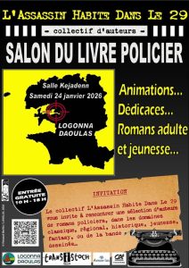 Affiche du Salon du livre policier de Logonna-Daoulas 2026
