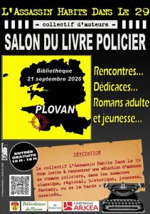Affiche du Salon du livre policier de Plovan 2026