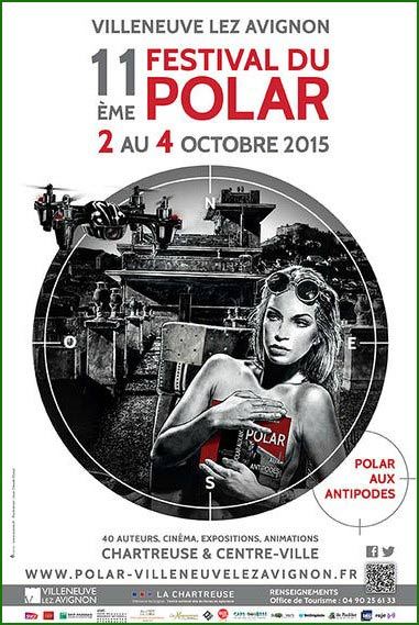 Affiche Festival du polar de Villeneuve lez Avignon 2015
